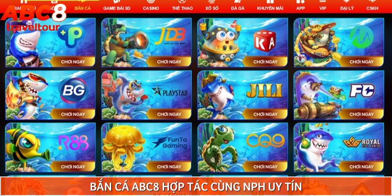 Bắn cá ABC8 hợp tác cùng các ông lớn trong ngành game