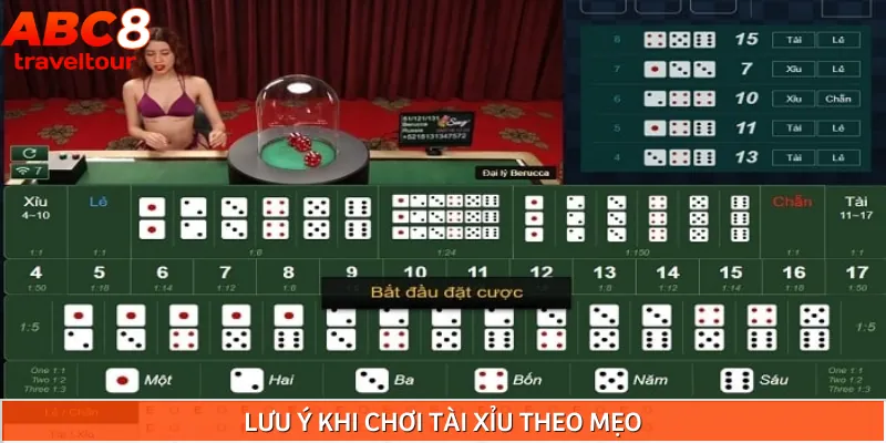 Lưu ý khi sử dụng các mẹo chơi tài xỉu