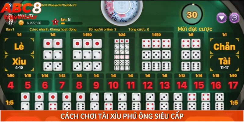 Hướng dẫn luật chơi chính thức game tài xỉu phú ông