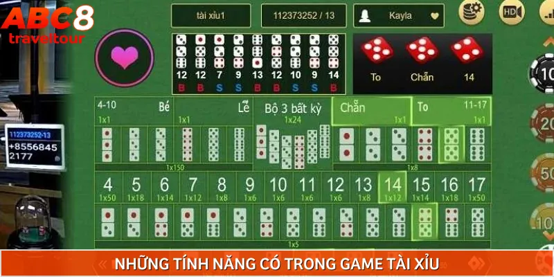 Những tính năng thường có trong tài xỉu